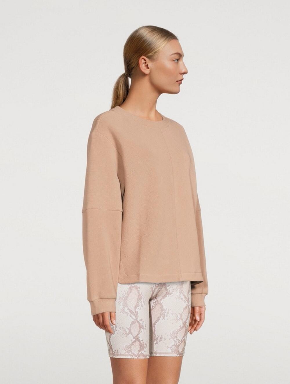 Varley Vanetta Rib Sweatshirt Portabella Brown Size Small